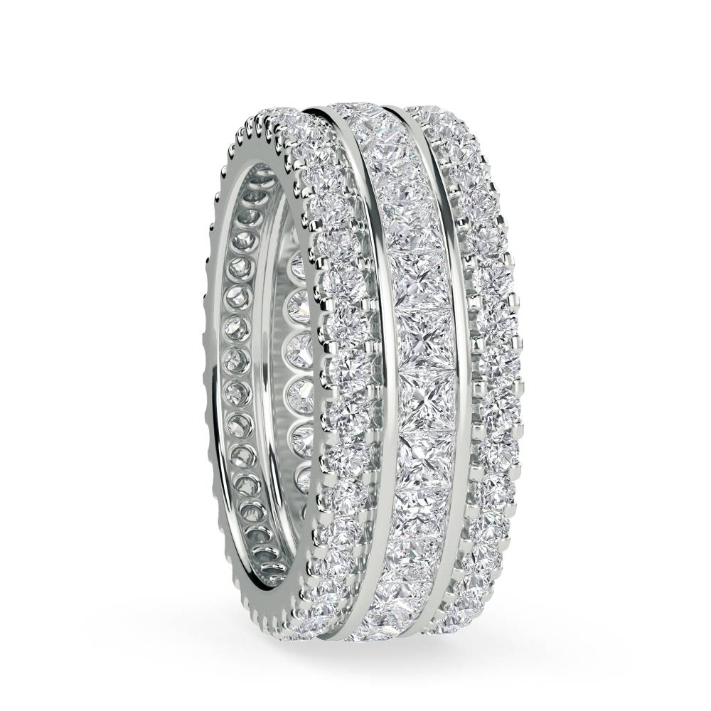 2.75ct 3 Row Diamond Full Eternity/Dress Ring W