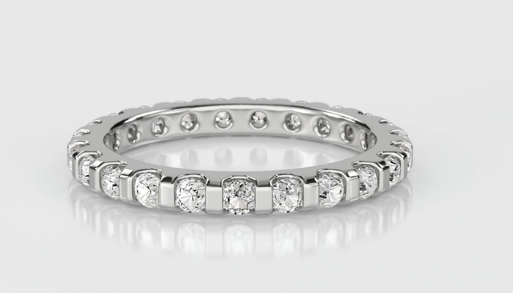 2.5mm Elegant Round Diamond Full Eternity Ring W