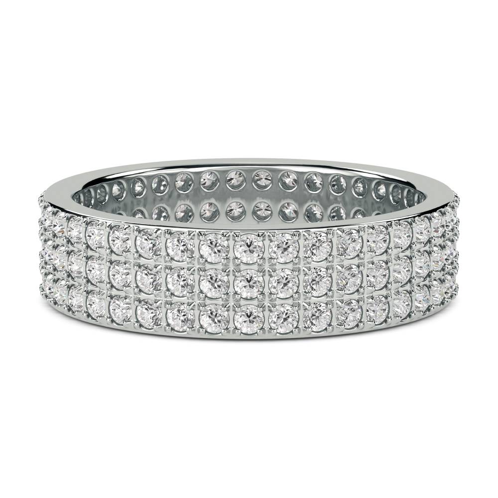 1.25ct Triple Row Round Diamond Full Eternity Ring W