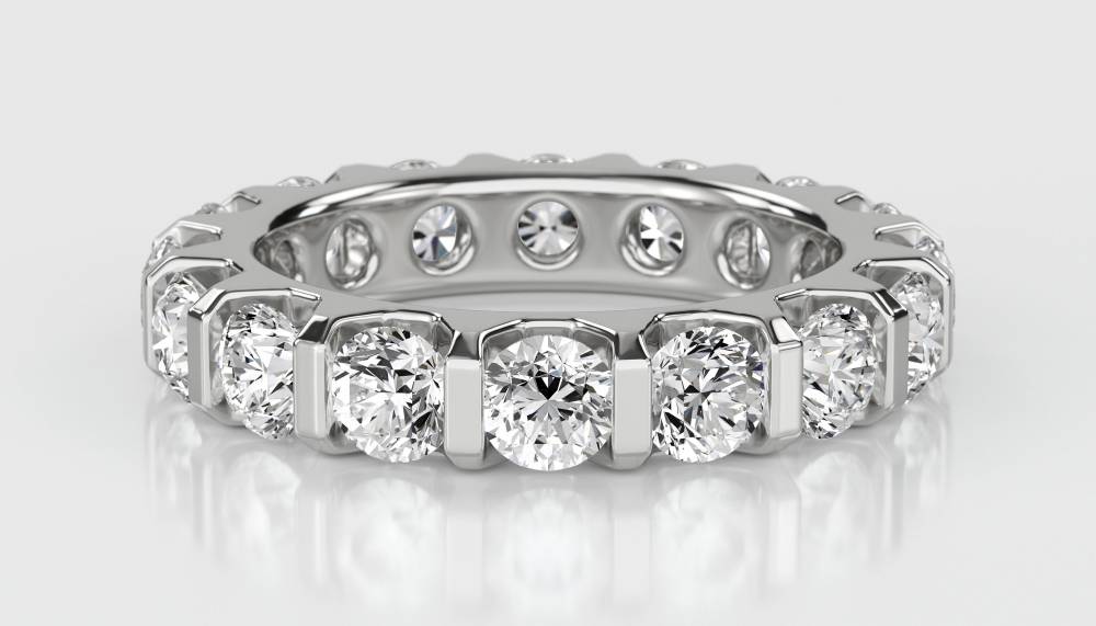 3.00ct Elegant Round Diamond Full Eternity Ring W