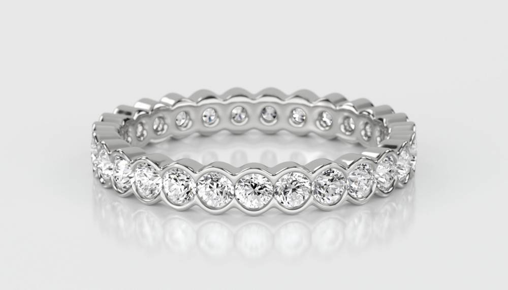 1.00ct Elegant Round Diamond Full Eternity Ring W