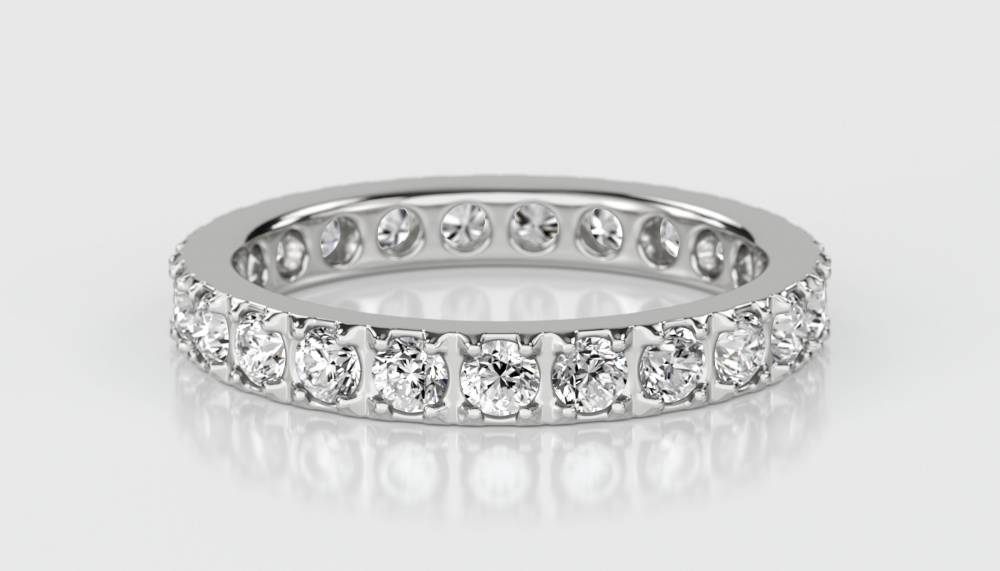 1.25ct Elegant Round Diamond Full Eternity Ring W