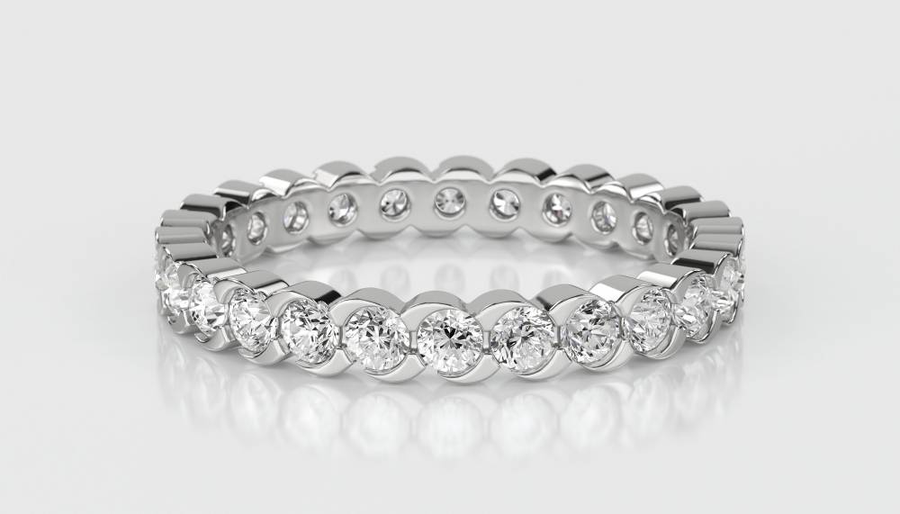 1.00ct Round Diamond Full Eternity Ring W