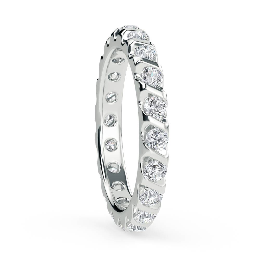 1.00ct Elegant Round Diamond Full Eternity Ring W