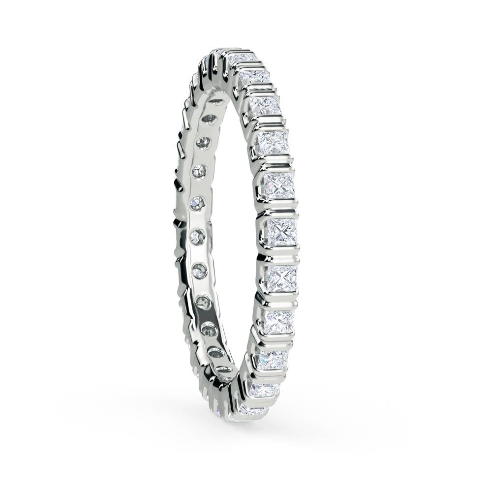 2.5mm Elegant Princess Diamond Full Eternity Ring W