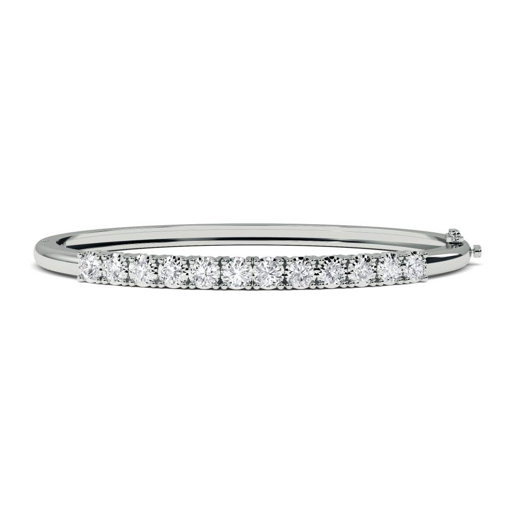 Elegant Round Diamond Set Bangle W