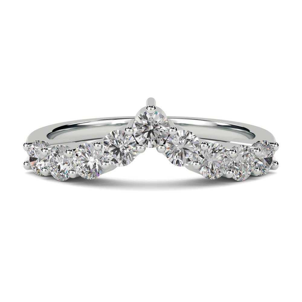 Classic Round Diamond Wishbone Eternity Ring W