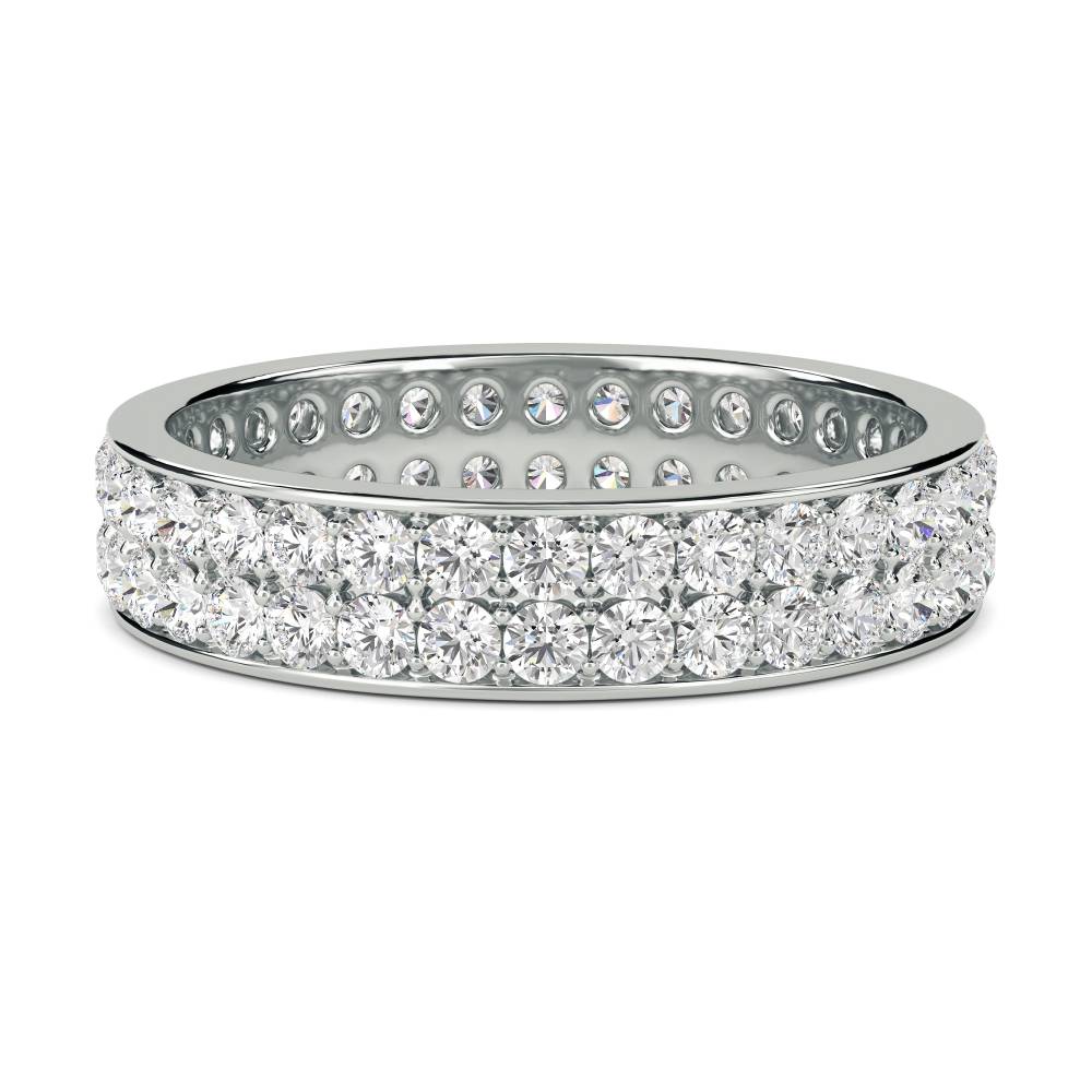 Double Row Round Diamond Full Eternity Ring W