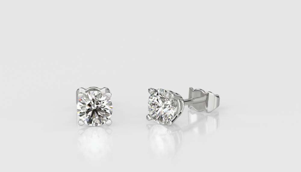 Contemporary Round Diamond Designer Earrings W