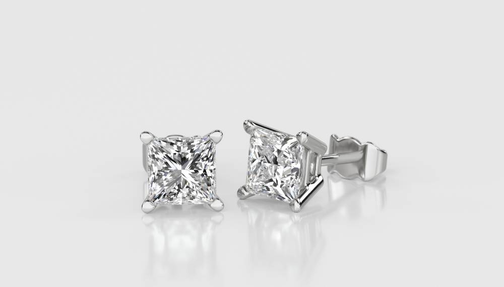 Lucida Princess Cut Diamond Earrings W