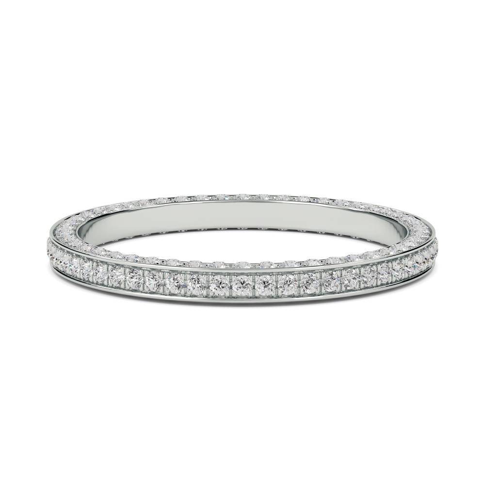 0.50ct 3 Sided Round Diamond Full Eternity Ring W