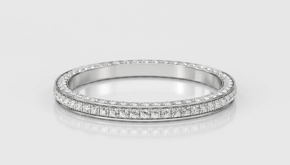 0.50ct 3 Sided Round Diamond Full Eternity Ring W