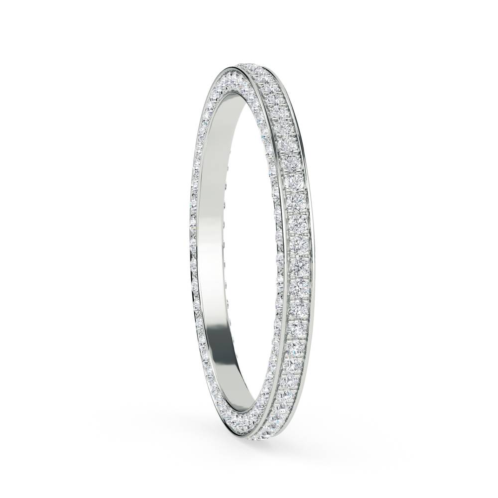 0.50ct 3 Sided Round Diamond Full Eternity Ring W