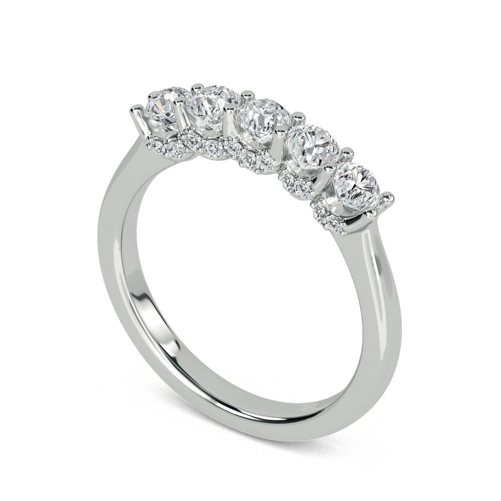 0.75ct Elegant Round Diamond Eternity Ring W