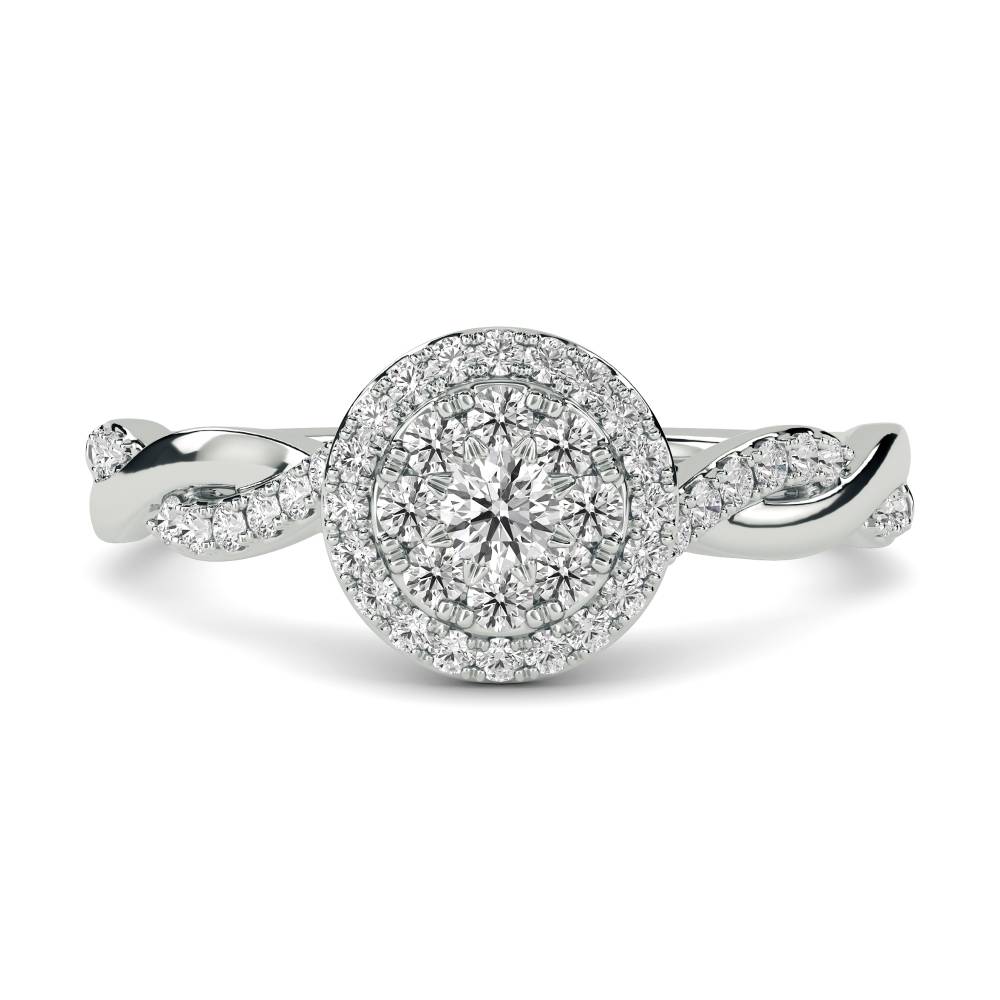 Round Diamond Cluster Ring W