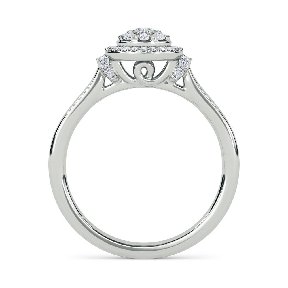 Round Diamond Cluster Ring W