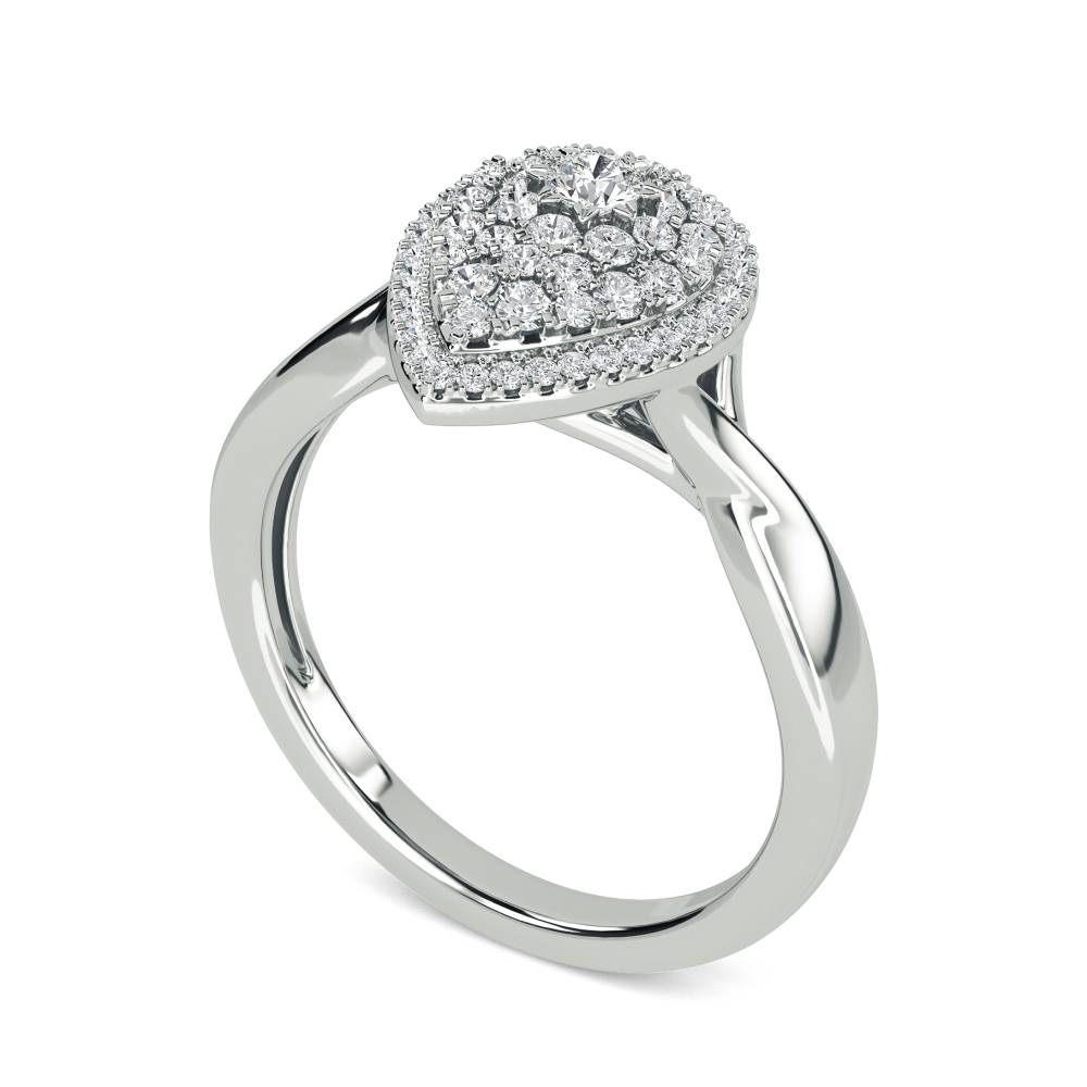 Round Diamond Cluster Ring W