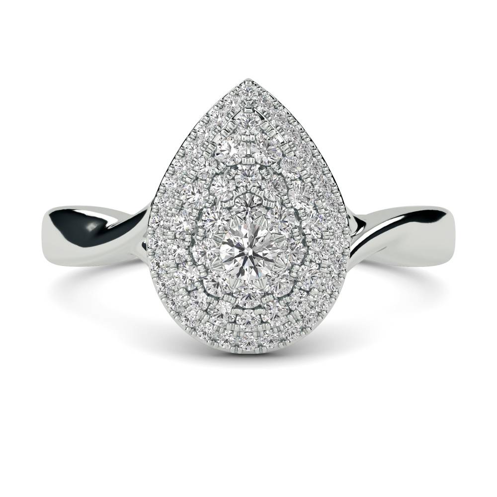 Round Diamond Cluster Ring W