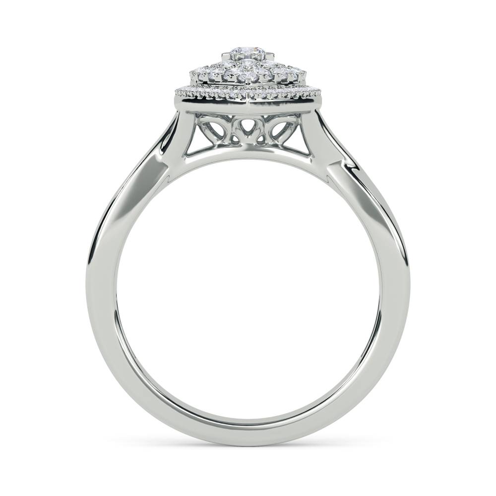 Round Diamond Cluster Ring W