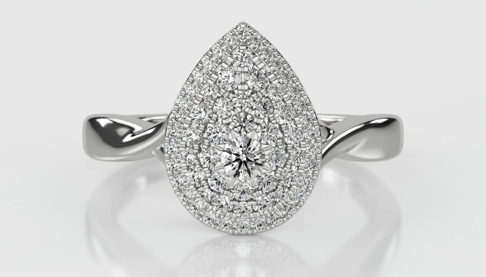 Round Diamond Cluster Ring W