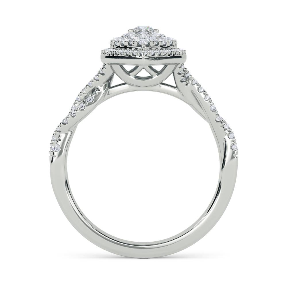 Round Diamond Cluster Ring W