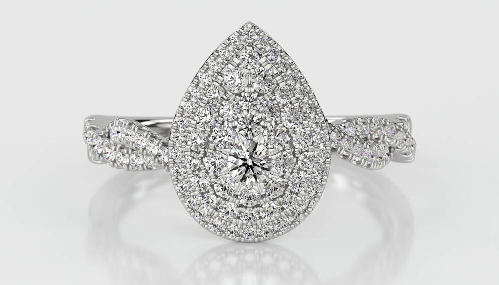 Round Diamond Cluster Ring W