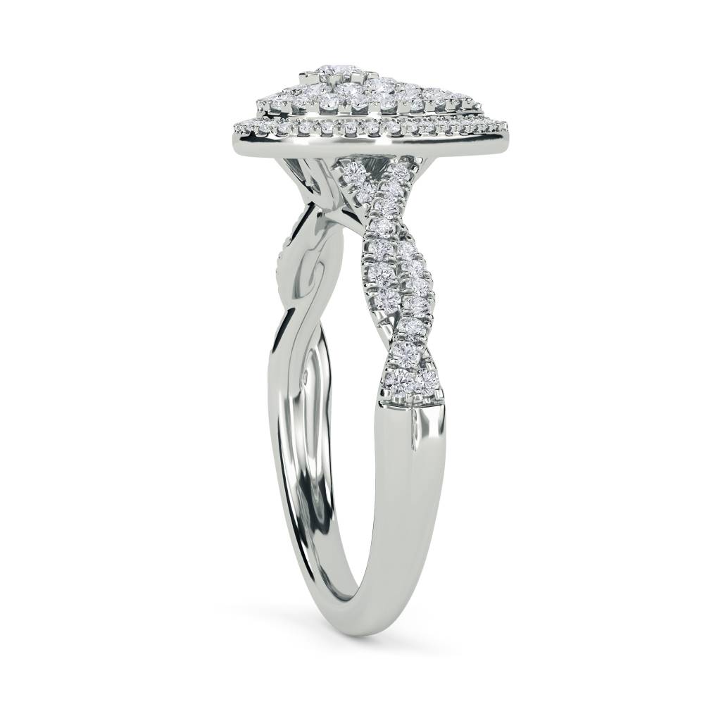 Round Diamond Cluster Ring W