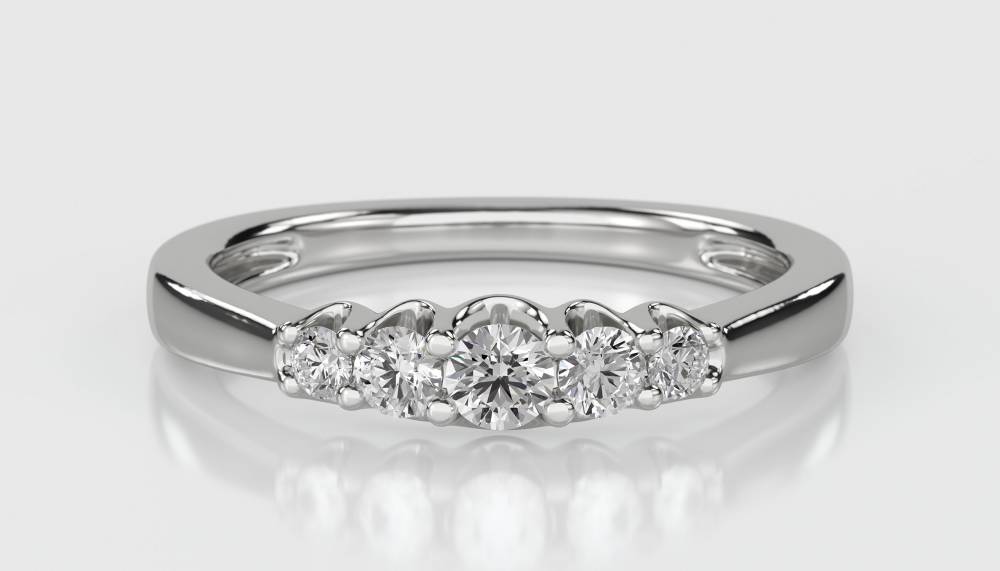 0.25ct Elegant Round Diamond Eternity Ring W