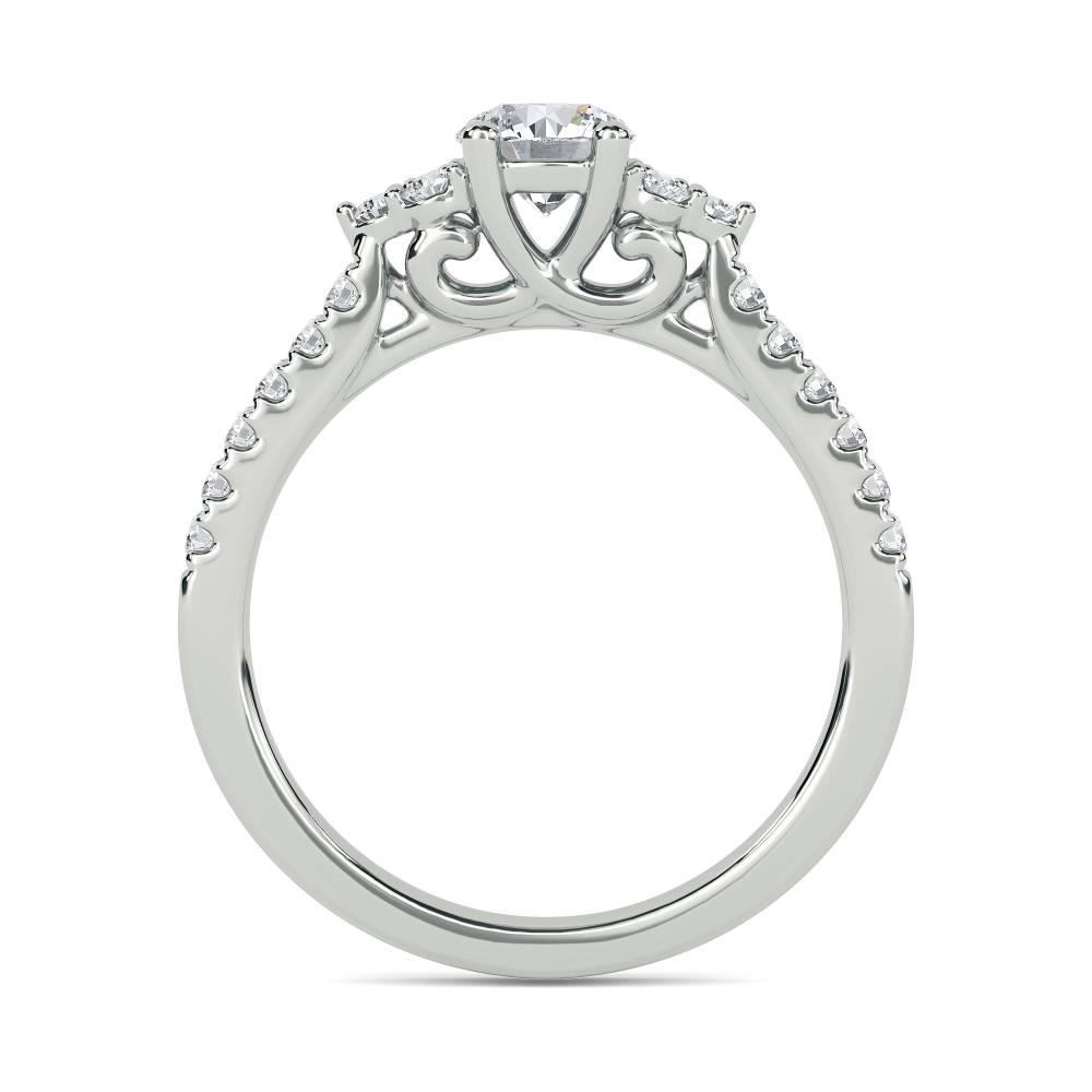 0.80ct SI/H Round Diamond Cluster Ring W