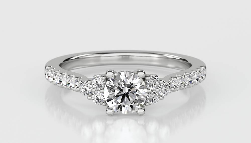 0.80ct SI/H Round Diamond Cluster Ring W