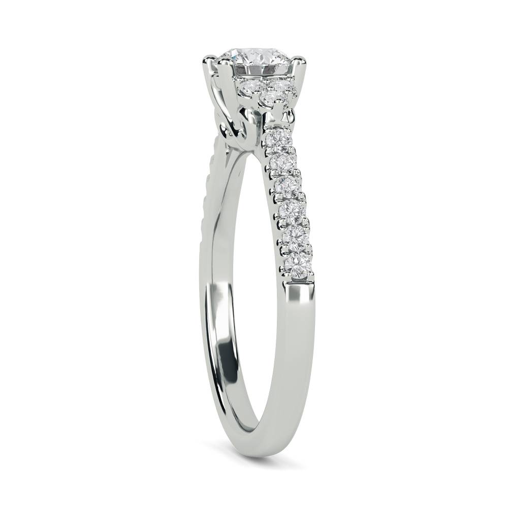 0.80ct SI/H Round Diamond Cluster Ring W