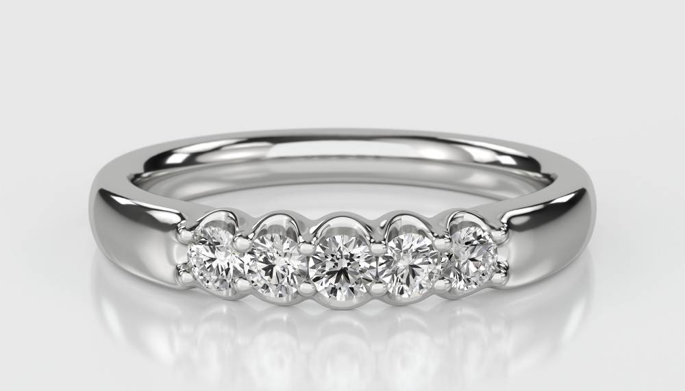 0.25ct Elegant Round Diamond Eternity Ring P