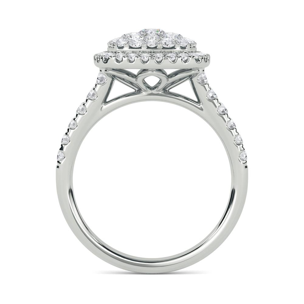 Round Diamond Cluster Ring W