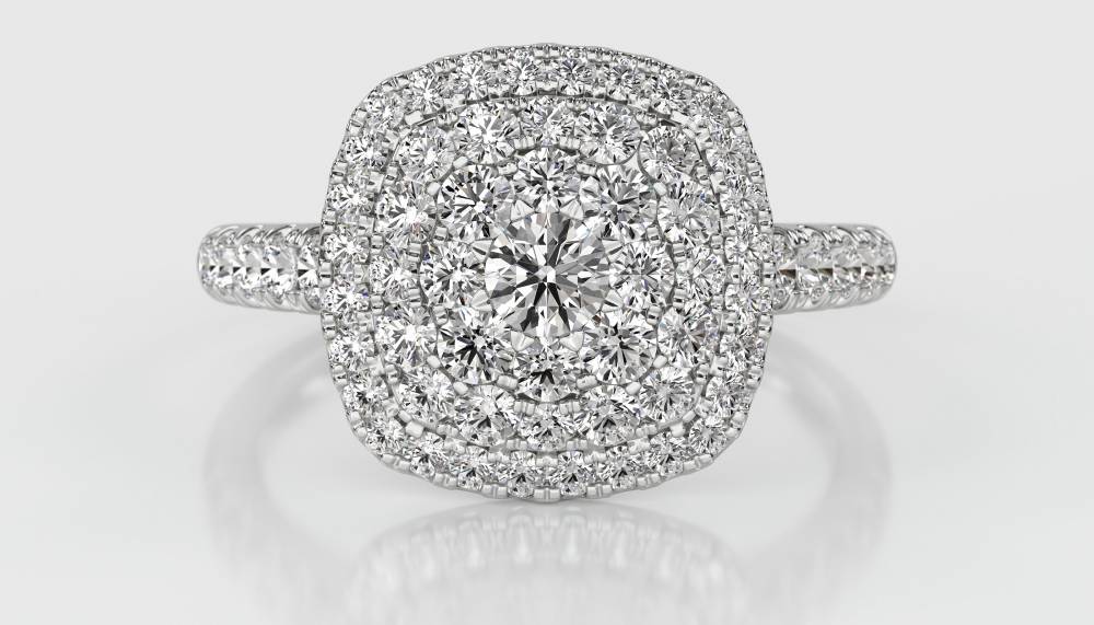 Round Diamond Cluster Ring W