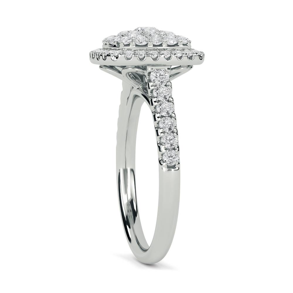 Round Diamond Cluster Ring W