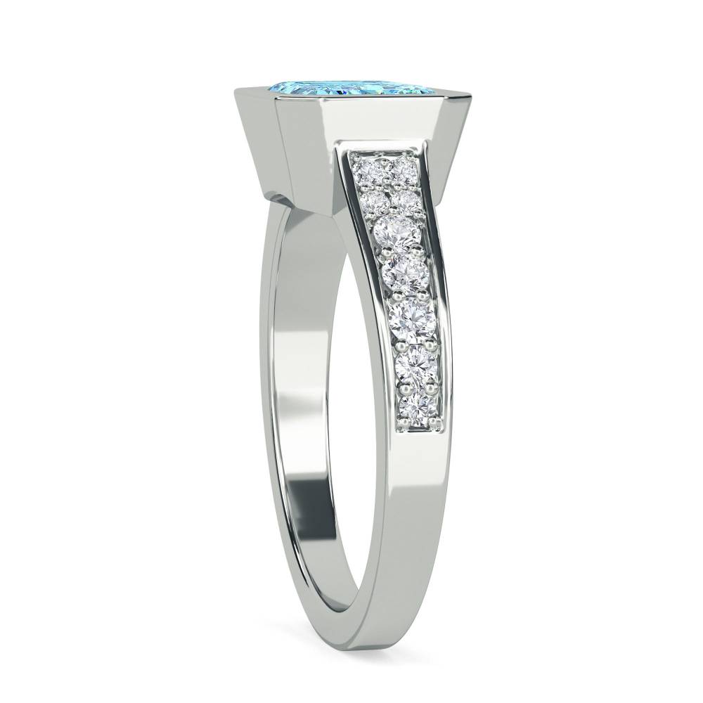 2.30ct Aquamarine Rubover Ring W