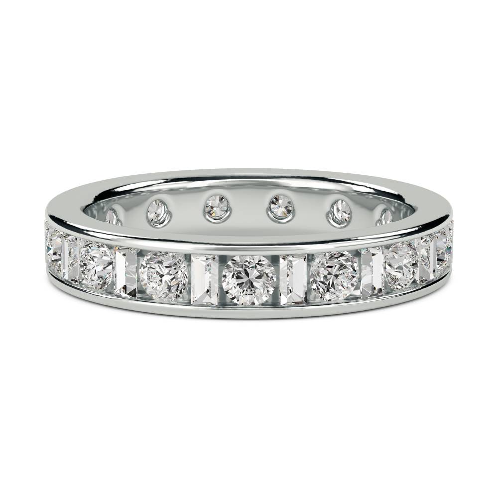 1.50ct Round & Baguette Diamond Full Eternity Ring W