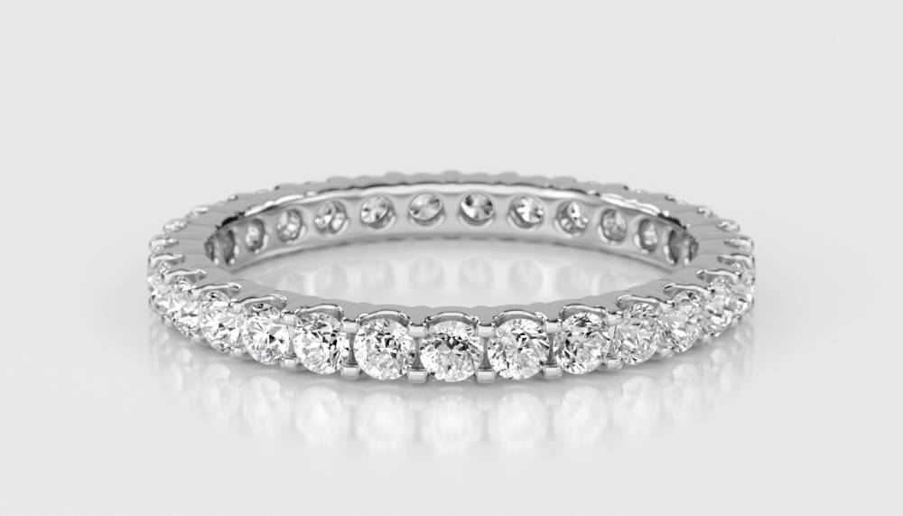 1.00ct Elegant Round Diamond Full Eternity Ring W