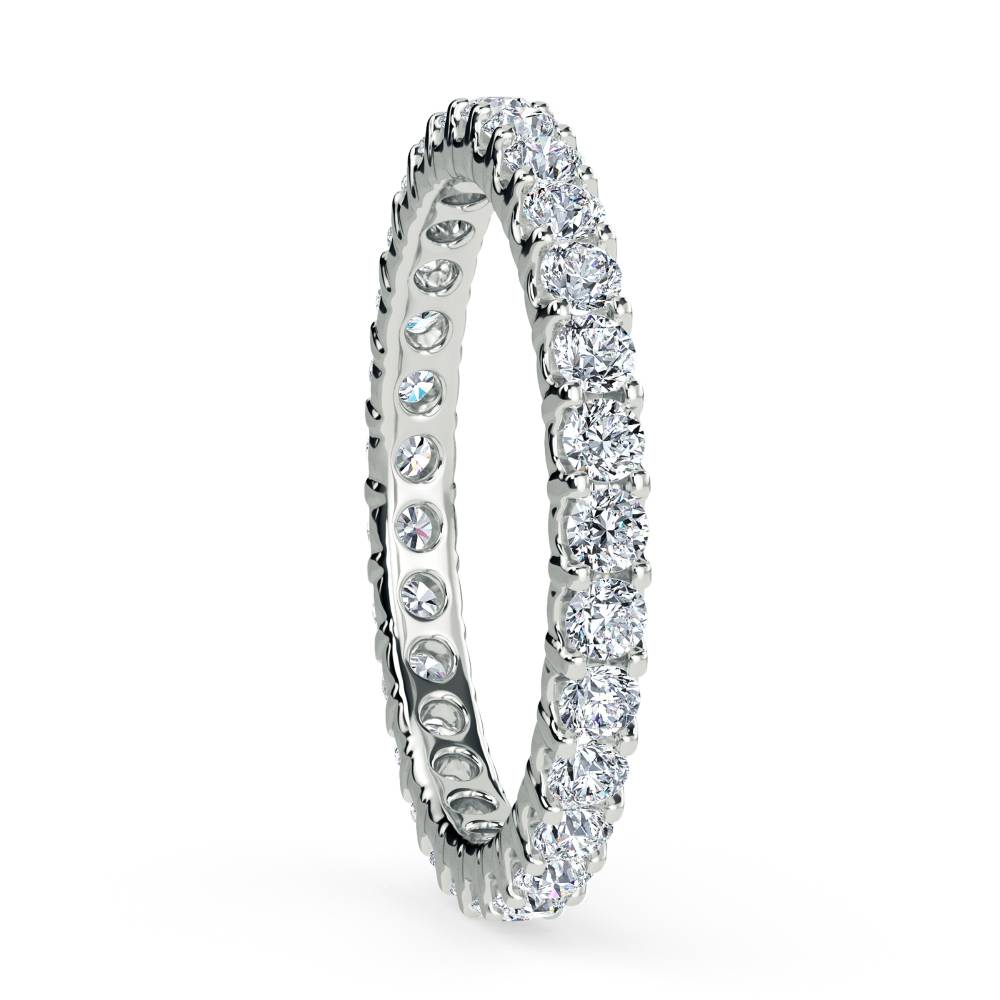 1.00ct Elegant Round Diamond Full Eternity Ring W