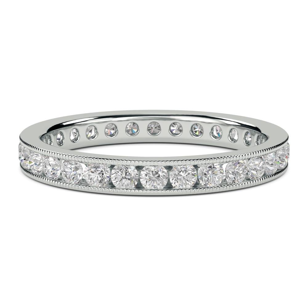 1.50ct Milgrain Round Diamond Eternity Ring W