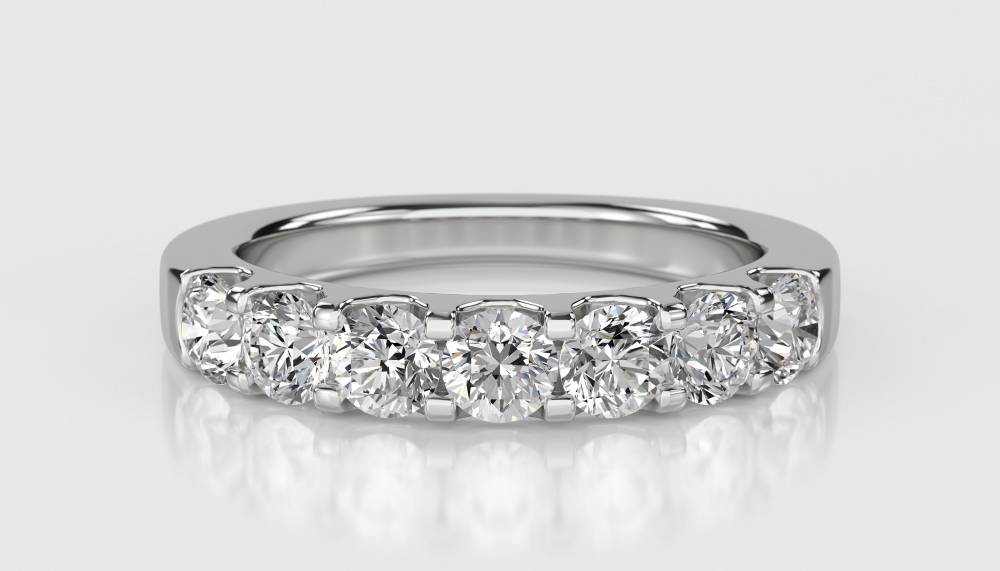 1.00ct Round Diamond Half Eternity Ring Image