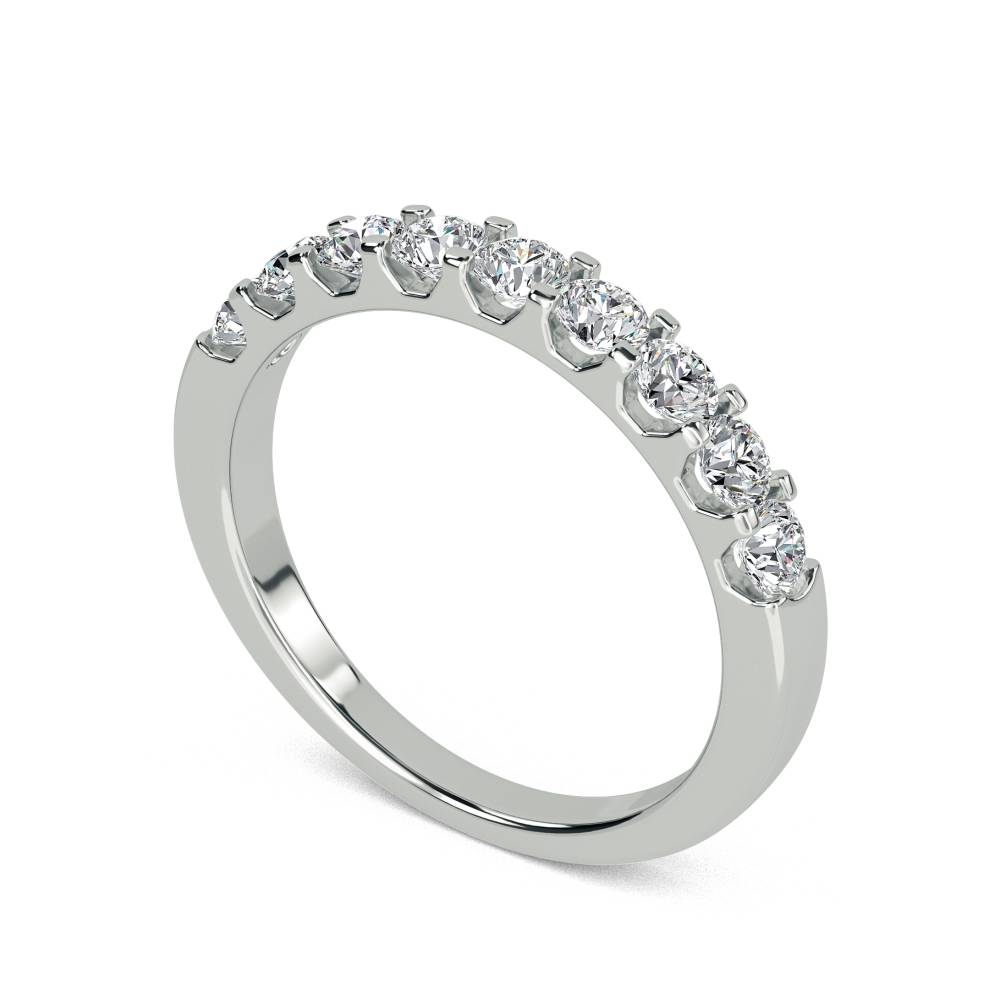 0.70ct Round Diamond Hald Eternity Ring W