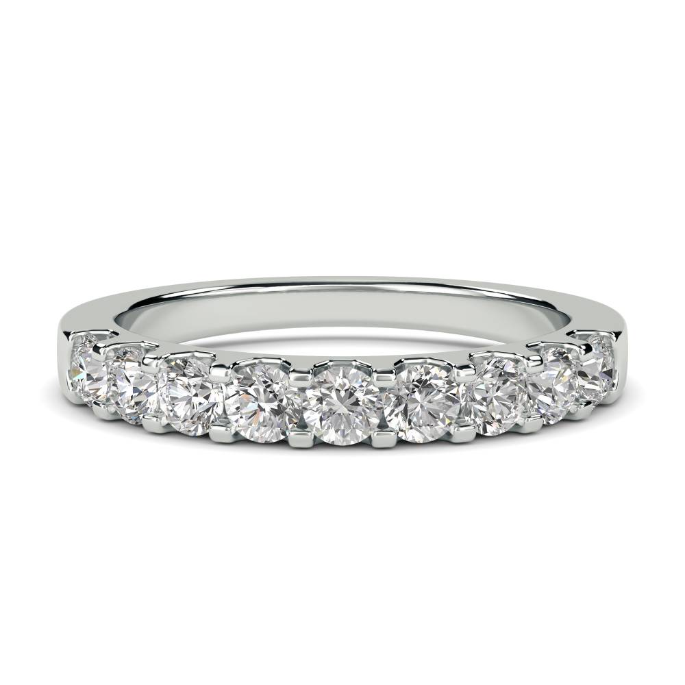 0.70ct Round Diamond Hald Eternity Ring W