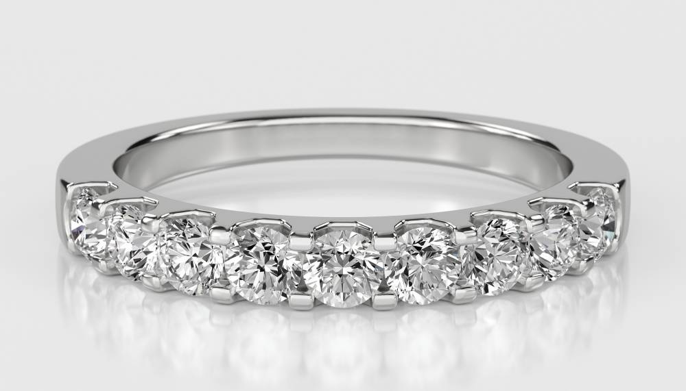 0.70ct Round Diamond Hald Eternity Ring W