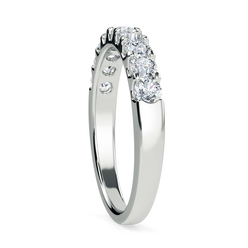 0.70ct Round Diamond Hald Eternity Ring W