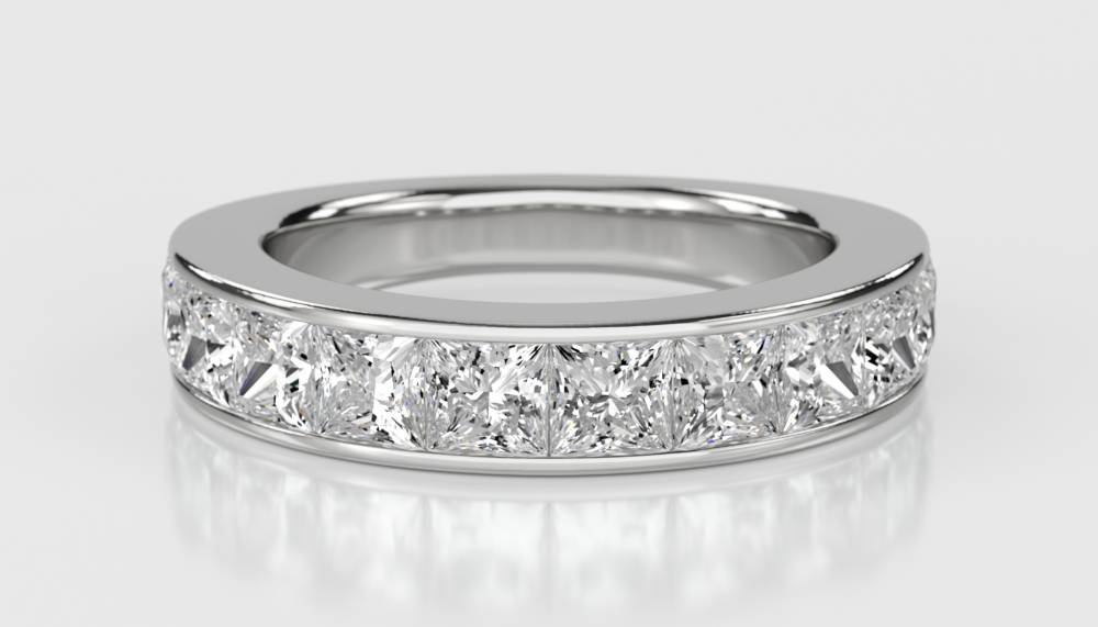 2.00ct Elegant Princess Diamond Eternity Ring W