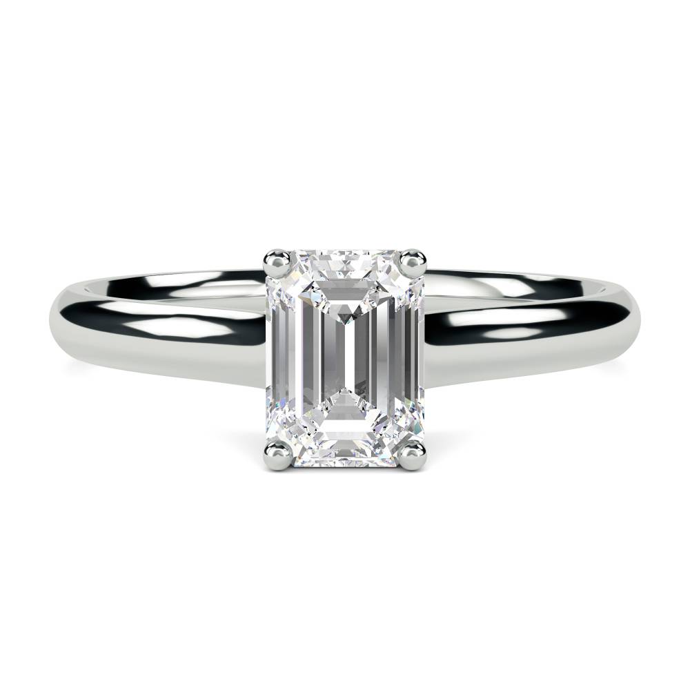 Modern Emerald Diamond Engagement Ring W