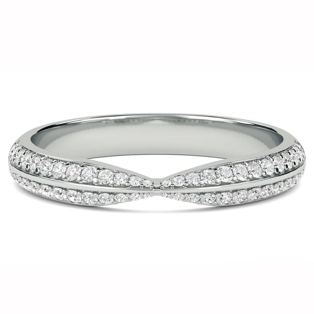 2.5mm Round Diamond Shaped Wedding Ring W