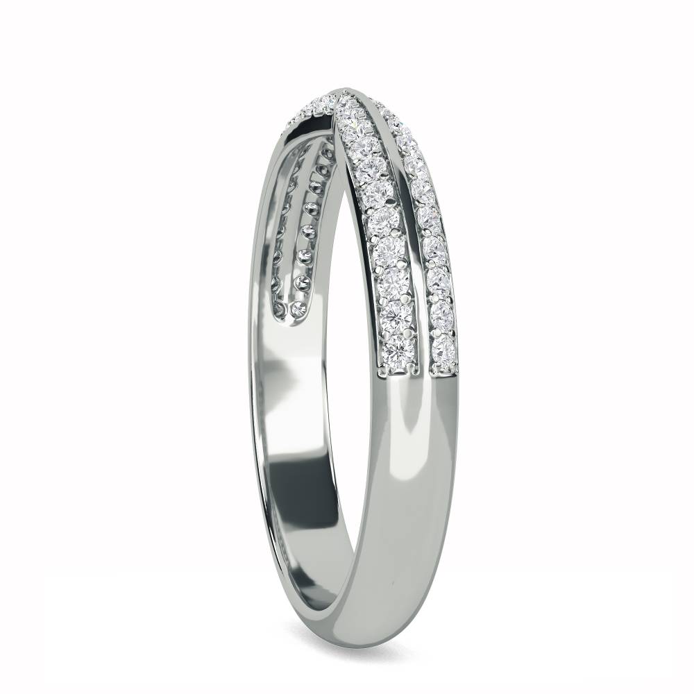 2.5mm Round Diamond Shaped Wedding Ring W