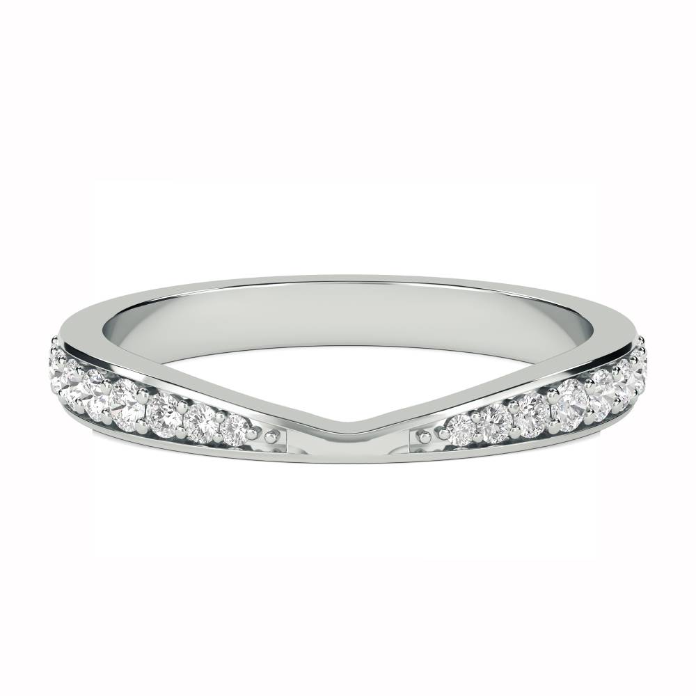 2.5mm Round Diamond Shaped Wedding Ring W